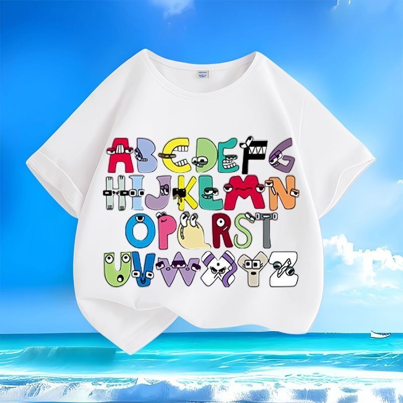 Alphabet Lore Alphabet Legend cotton short-sleeved T-shirt children's short-sleeved top 1.