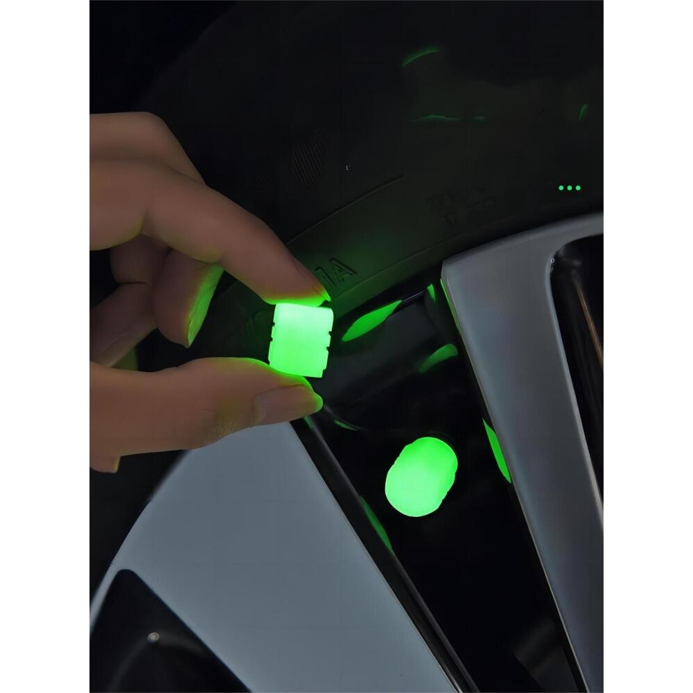 ยางรถยนต์ฝาครอบแกนวาล์วส่องสว่างจักรยานรถยนต์ไฟฟ้ารถจักรยานยนต์ฝาครอบวาล์วส่องสว่างแกนวาล์วฝาครอบสากล