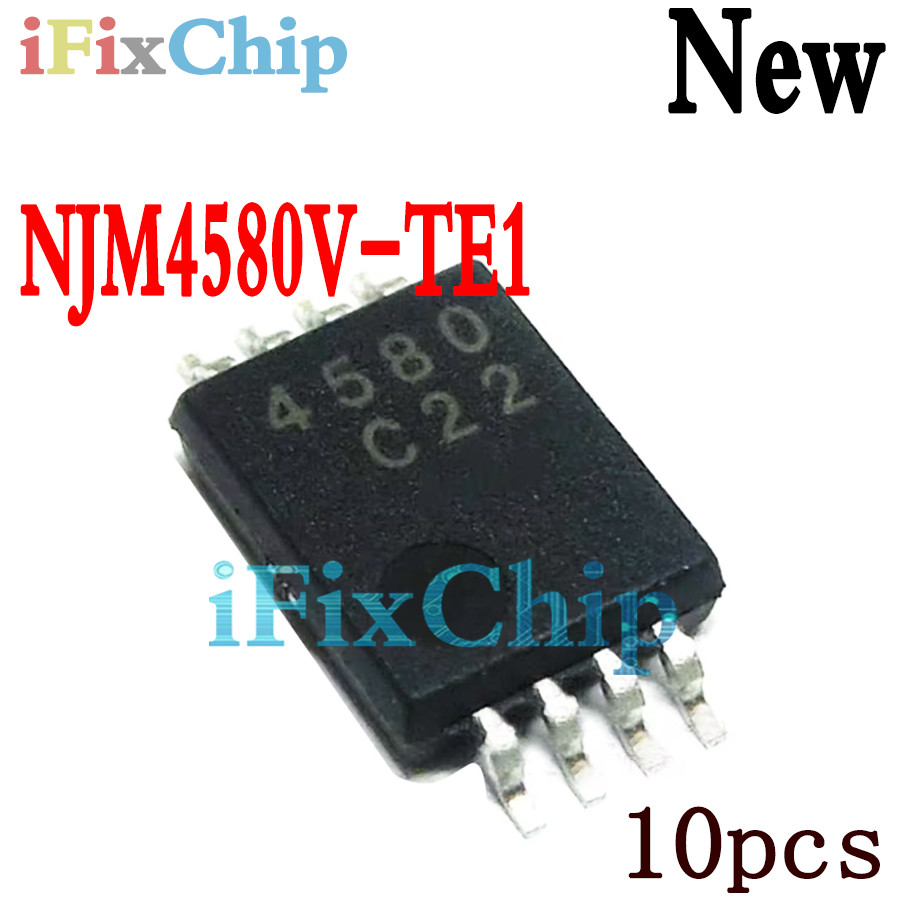 10 ชิ้น NJM4580V-TE1 JRC4580 4580 TSSOP-8 ใหม่