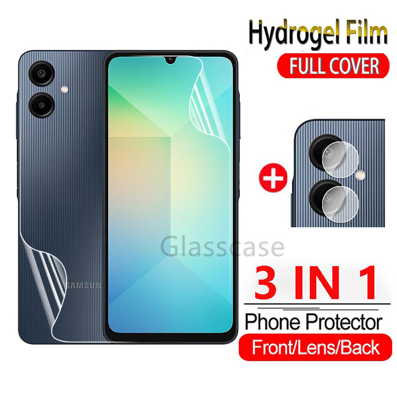 3 In 1 ด้านหน้ากลับฟิล์ม Hydrogel สําหรับ Samsung Galaxy A06 s A06s A16 A26 A36 A56 06 A 06s 16 A 26