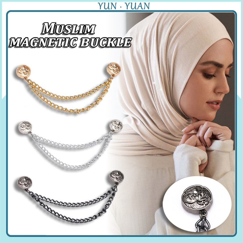 【YUNYUAN】ลอตัสแม่เหล็กแม่เหล็กสำหรับเครื่องประดับมุสลิม