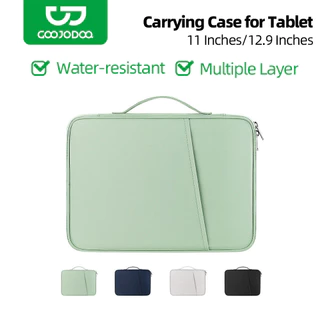 GOOJODOQ Hand-Grip Tablet Storage Bag with Multi-Layers for Accessories, Water-Resistant 420D Nylon