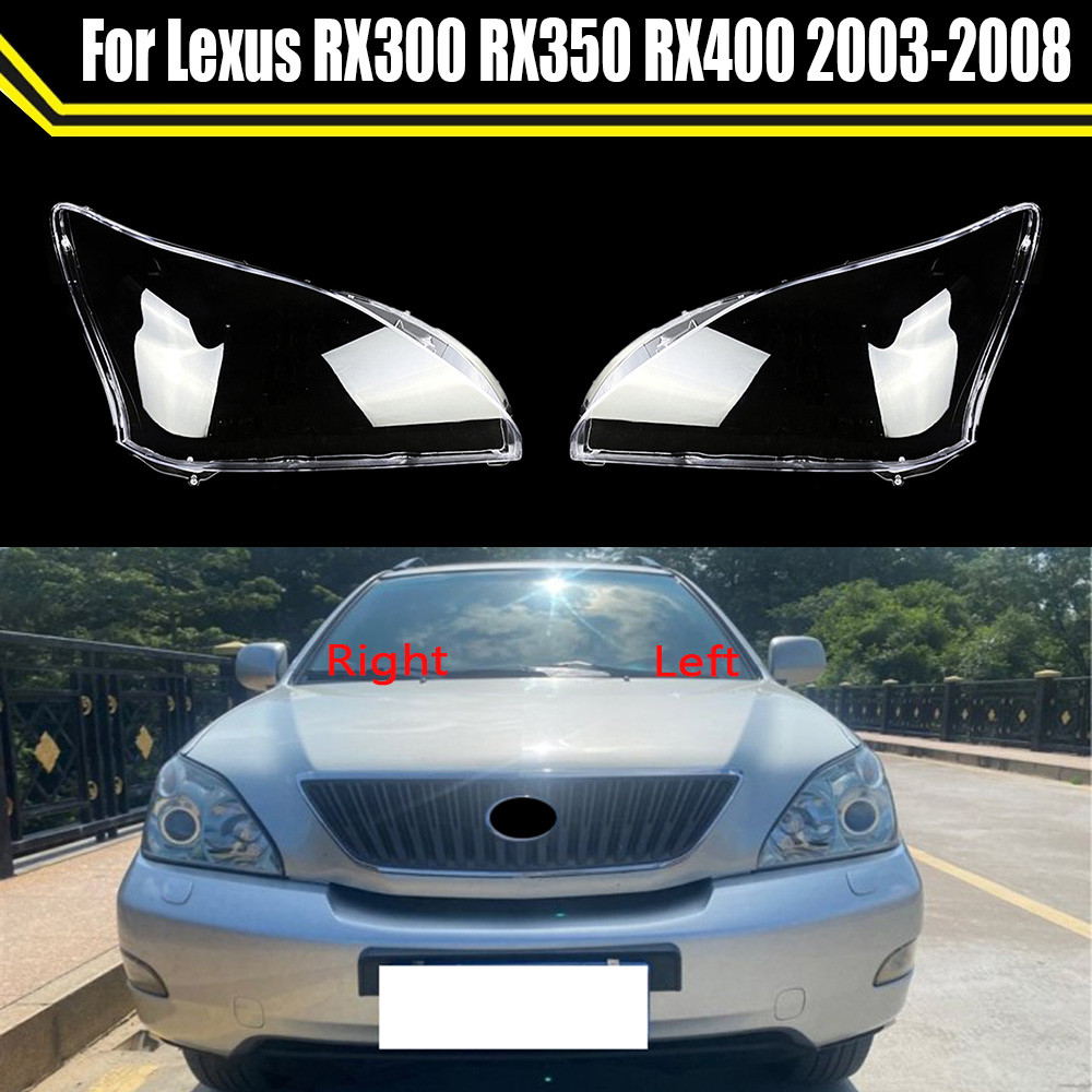 รถด้านหน้าไฟหน้ากระจกไฟหน้าหมวกโปร่งใสโคมไฟ Shell Auto เลนส์สําหรับ Lexus RX300 RX350 RX400 2003 ~ 2