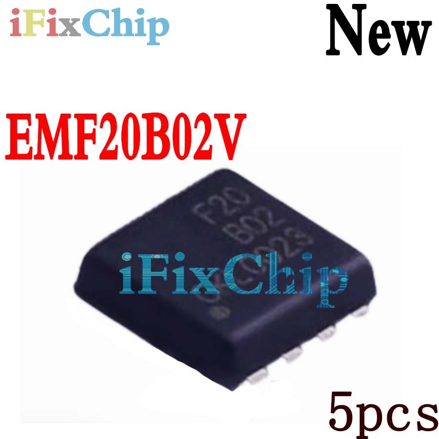 5 อิเล็กทรอนิกส์ชุดส่วนประกอบ emf20b02v f20b02 f20 b02 qfn8 ynb