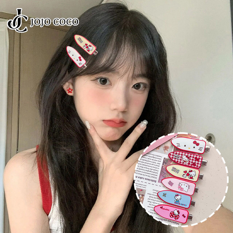 Jojo COCO Dopamine พิมพ์แมวกิ๊บติดผม Duckbill ไม่มีรอยต่อใหม่ญี่ปุ่นหวานการ์ตูนเครื่องประดับผมสาว