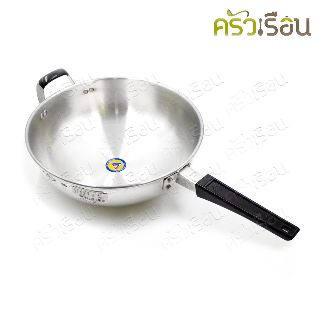 3A กระทะทอด อลูมิเนียม มีด้ามจับ 26 ซม. สูง 9 ซม. ตรา 3A หม้อทอดลูกชิ้น ไม่มีฝา