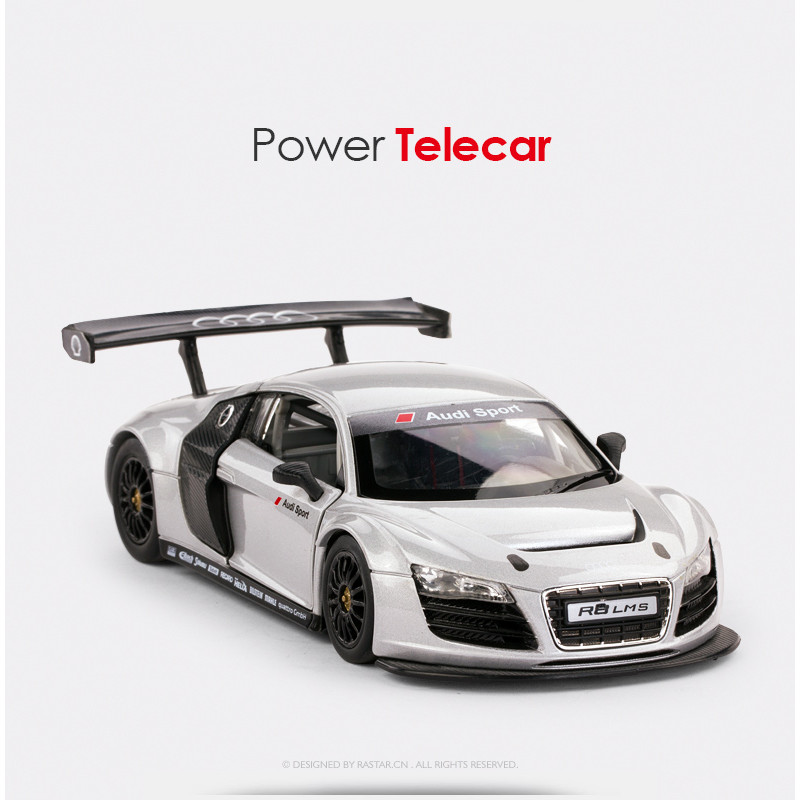 มีจําหน่าย rastar/Xinghui รถโลหะผสม Static รุ่น Audi R8 LMS เครื่องประดับจําลองโรงงานเดิมที่ได้รับอน