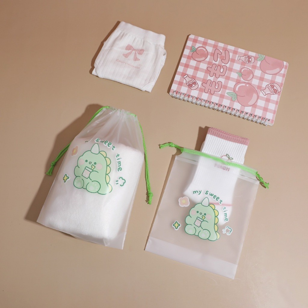 ถุงหูรูด ถุงเก็บของ ถุงใส (เสื้อผ้า รองเท้า แปรงสีฟัน) ถุงซิปกันน้ำอเนกประสงค์ 🍒
