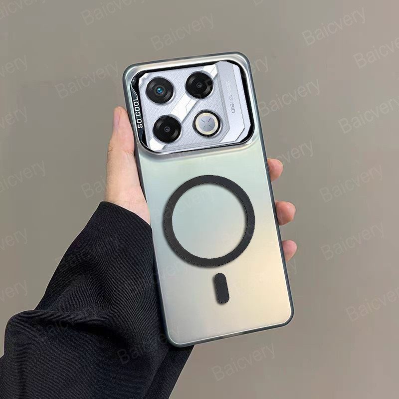 เคสสําหรับ infinix GT 20 Pro X6871 กรณีแฟชั่นหรูหรา IMD ฝาครอบปลอกรองรับเครื่องชาร์จไร้สายแม่เหล็ก