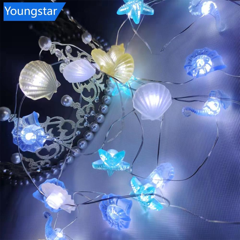 Ys Ocean Series เปลือกหอย String Light โคมไฟแขวนตกแต่งสําหรับงานแต่งงานตกแต่งคริสต์มาส Xmas Tree เคร