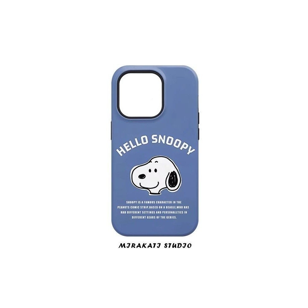 แฟชั่นอังกฤษ Snoopy เคส iPhone สำหรับ iPhone 11PROMAX 11 12 13 PRO MAX 14PROMAX 14 15 PRO MAX XR xsmax 7plus 11Pro เคสฝ้าสองชั้น