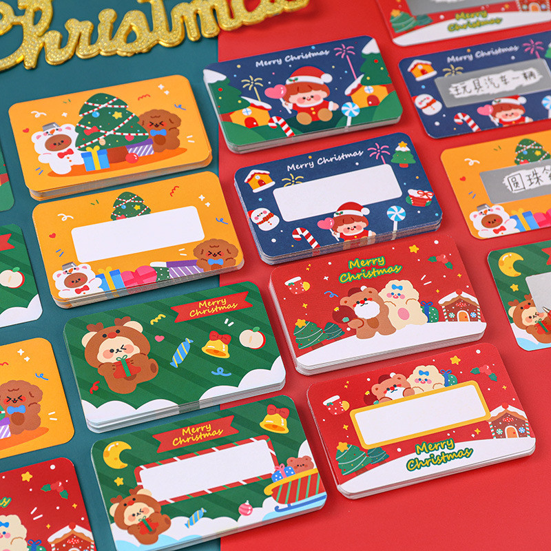 Blank Christmas Scratch Off Card Creative DIY Scratch Off Cards อุปกรณ์วันหยุดน่ารัก