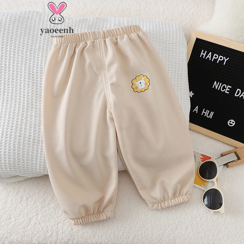 【YAOEENH】90-120เซนติเมตรฤดูใบไม้ผลิฤดูใบไม้ร่วงสไตล์เด็กการ์ตูนข้อเท้า-เลกกิ้ง ก