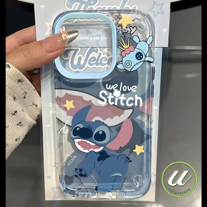 การ์ตูนตลกตะเข็บน่ารักลูกสุนัขโบว์ใสเคส OPPO A17 A15 A38 A18 A77 A54 A58 A16 A12 A78 A7 A17K A57 A5s A53 Reno 5F