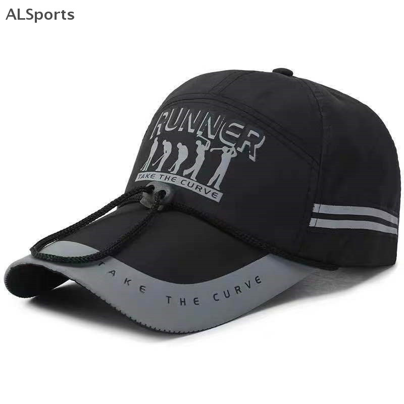 [ALSports] ผู้ชาย Peaked หมวกปรับ Breathable หมวกกีฬาขยาย Brim เบสบอลหมวกสําหรับผู้หญิงแฟชั่น Boy หมวกหมวก [th]