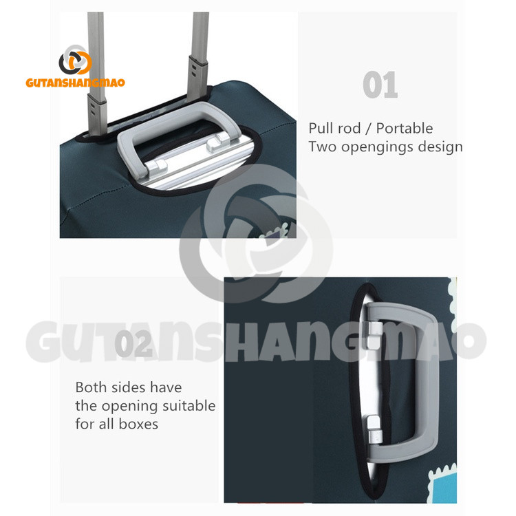 Mr. Men and Little Miss ผ้าคลุมกระเป๋าเดินทาง ผ้าคลุมกระเป๋าเดินทางแบบซักได้ ผ้าคลุมกระเป๋าเดินทางกันฝุ่น