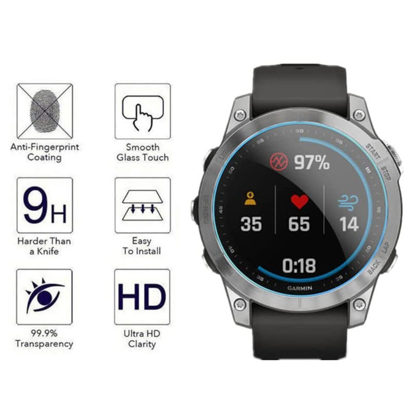 Garmin Fenix8 Fenix7 Fenix6 600D HDฟิล์มกระจกนิรภัยใสสําหรับGarmin Fenix 8 43 มม.47 มม.51 มม.7X 7S 7 6 Pro Sapphire Anti Scratchป้องกันการระเบิดสมาร์ทนาฬิกาป้องกันหน้าจอ