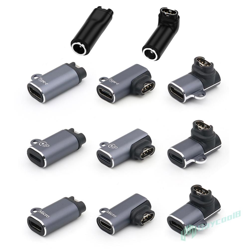 พูดคูล คุณภาพสูง Type C อะแดปเตอร์สายชาร์จเปลี่ยนฐานชาร์จอะแดปเตอร์สมาร์ทวอท์ช 90 องศาอุปกรณ์เสริมข้อศอกสําหรับ Garmin Fenix 7/7S/7X/6