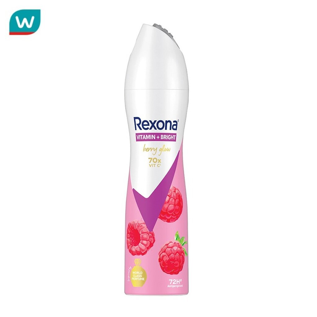 Rexona เรโซนา สเปรย์ วิตามิน + ไบรท์ เบอร์รี่ โกลว์ แอนติเพอสไปแรนท์ 135 มล.