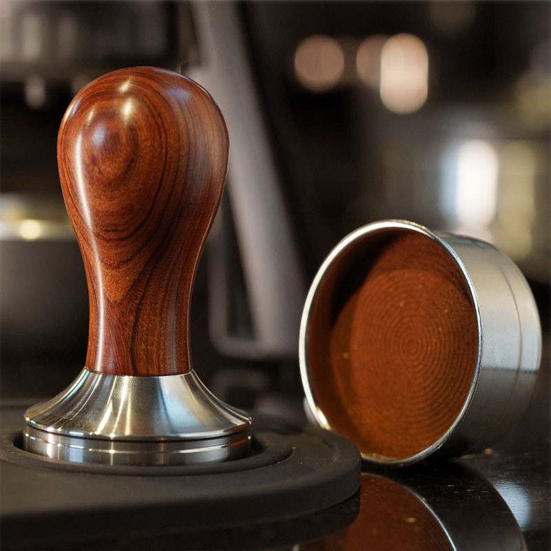 🏠Jibbyhome🏠Tamper สแตนเลส อัดกาแฟ ที่กดกาแฟ ด้ามไม้ #AB-0002