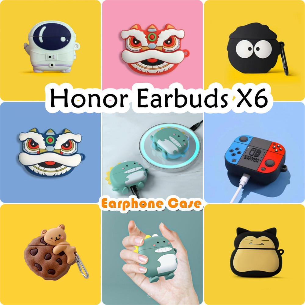 imamuraFor Honor Earbuds X6 Case Casing Soft Silicone Headphone Case Creative Cartoon NO.2