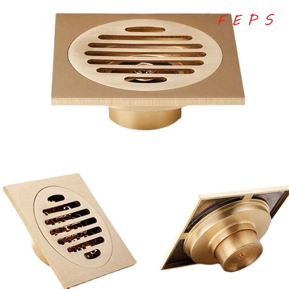 Feps Floor Shower Drain Backflow Protectorer ทองแดงทั้งหมดระบายน้ําในห้องน้ํา