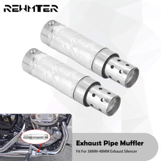 รถจักรยานยนต์ 38-48 มม. 2 ชิ้น Quiet Baffle ท่อไอเสียท่อไอเส…