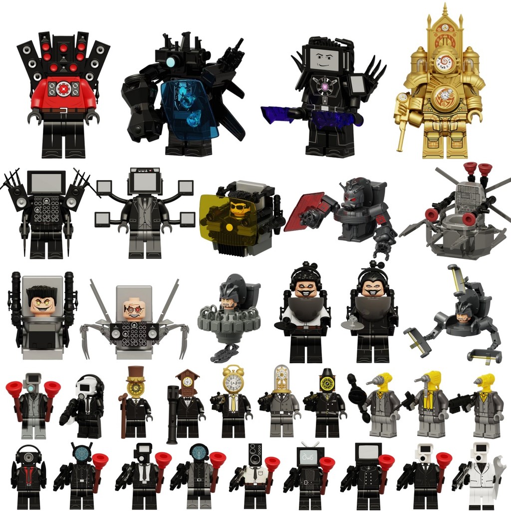 Skibidi Toilet Minifigures Titan Speakerman Titan Cameraman TItan TV Man Titan Clock Man G Toilet Ma