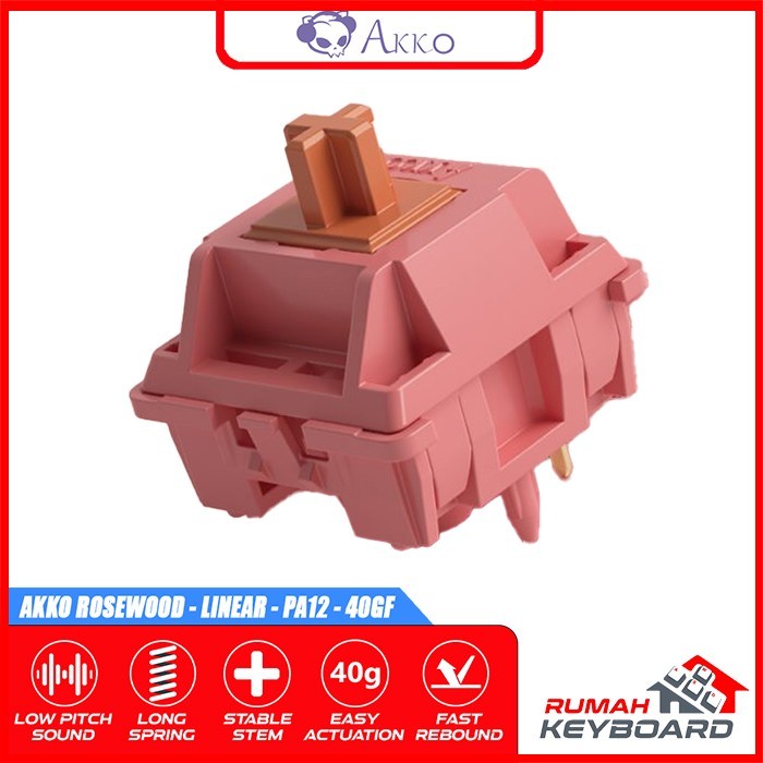 AKKO - Switch - สวิตช์ Rosewood - 5 Pin - 40g - PCB Mount - Linear