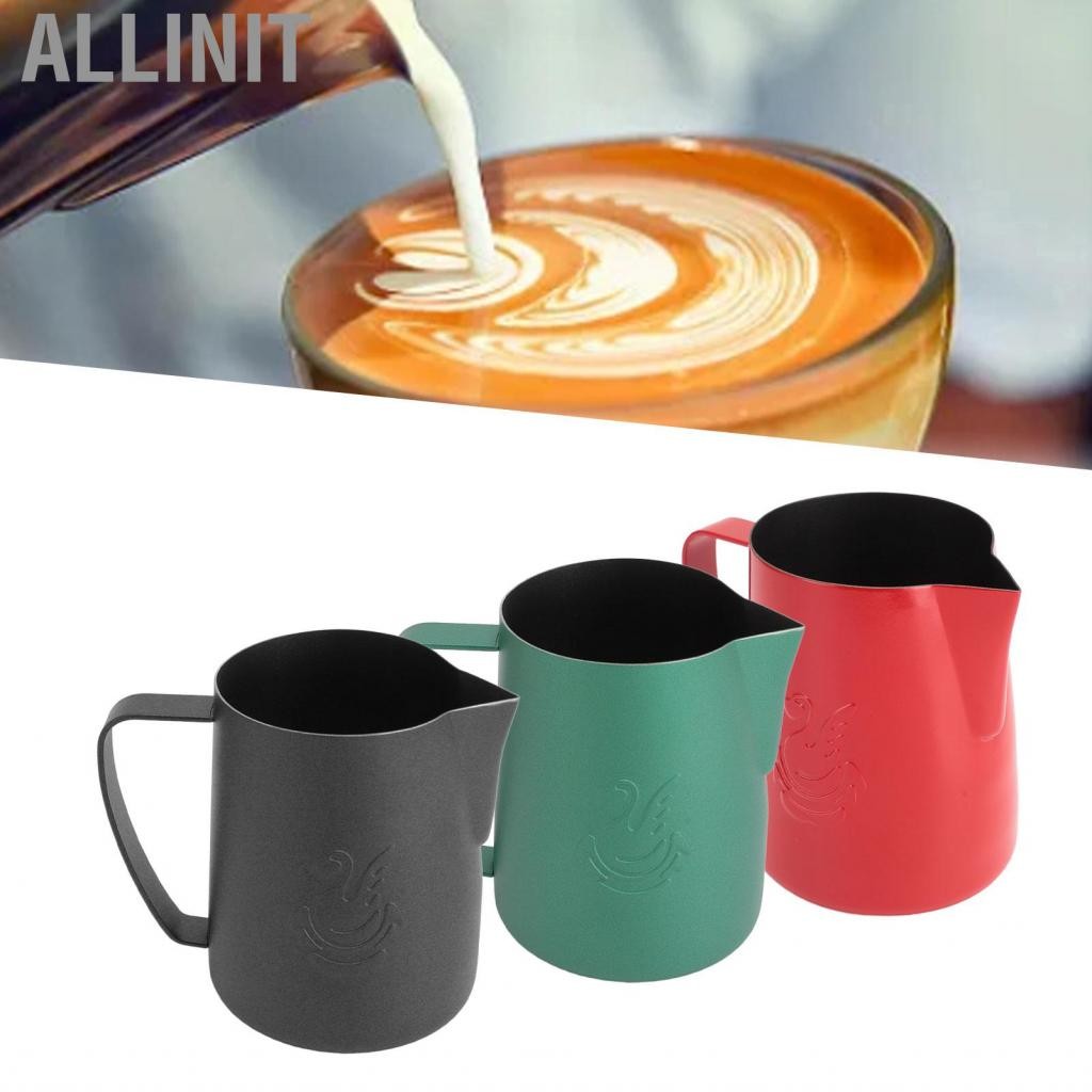 Allinit เหยือกตีฟองนมชี้พวยที่แม่นยำเทลาเต้อาร์ต 304 สแตนเลสสำหรับบ้าน