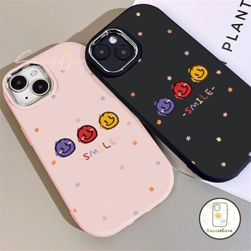 IPhone 13 12 11 15 14 7Plus Pro Max XR X XS Max 7 8 14 Plus SE มิตรภาพคู่ ที่มีสีสัน และรอยยิ้ม ที่ตลก น่ารักจัง เคส