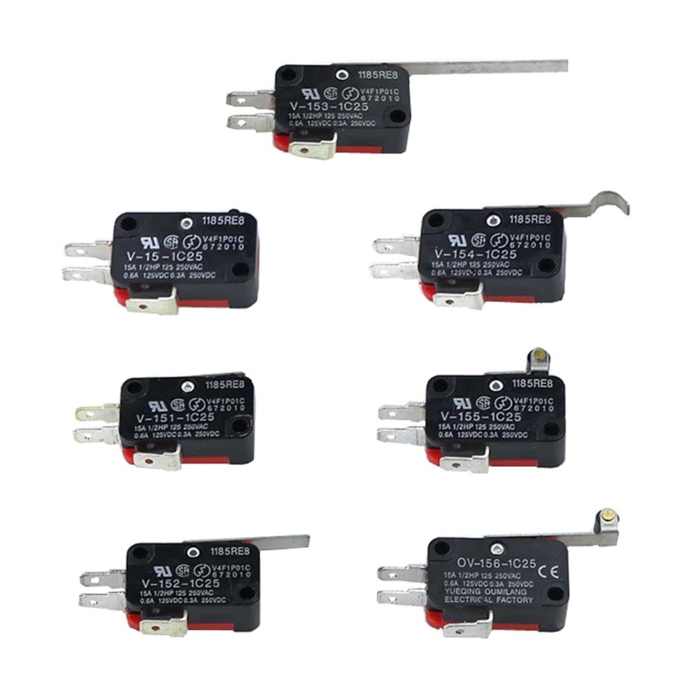 ไมโคร ลิมิตสวิตช์ SPDT Micro Limit Switch V-15-1C25 V-151-1C25 V-152-1C25 V-153-1C25 V-154-1C25 V-15