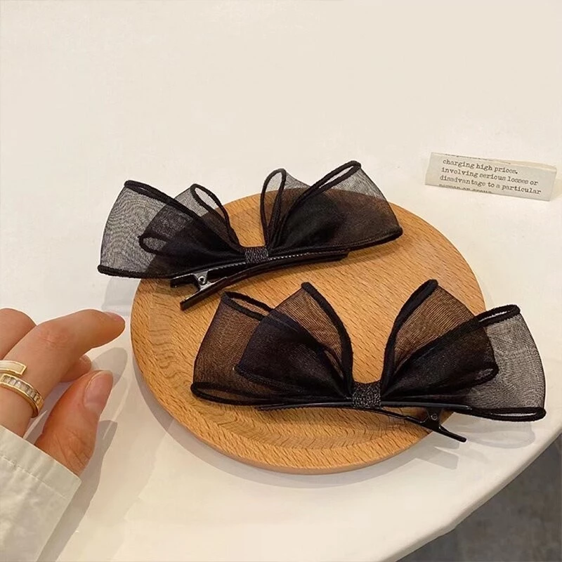 Headbands กิ๊บติดผม ตาข่ายออร์แกนซ่า โบว์ ด้านเดียว ฤดูร้อน สําหรับผู้หญิง เด็กผู้หญิง 1 ชิ้น