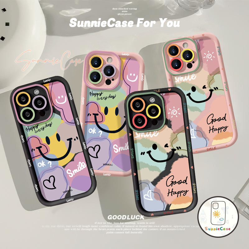 เคส Infinix Smart 8HD 8 7 6 Hot 40 30i 10 30 9 20 11 Play Tecno Spark GO 2024 20C 10 20 Pro ยิ้มหน่อย โชคดี ง่าย ๆ เคส