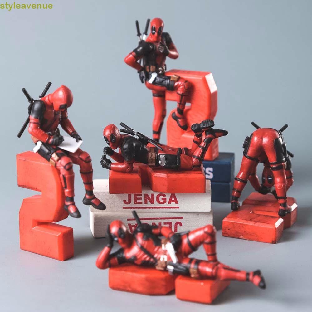 Styleavene Deadpool รุ่น PVC ตุ๊กตาสร้างสรรค์อะนิเมะ Marvel Superhero รุ่น Figuals เดสก์ท็อปตกแต่งของเล่น Action Figure