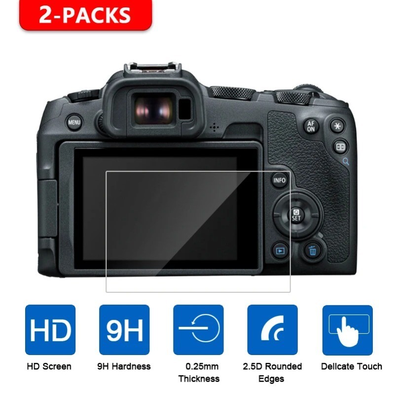 กระจกนิรภัยสําหรับ Canon EOS R8 R7 R6 Mark II R50 R10 R5 R3 RP Anti-Scratch ป้องกันหน้าจอฟิล์มกล้องกระจกป้องกัน