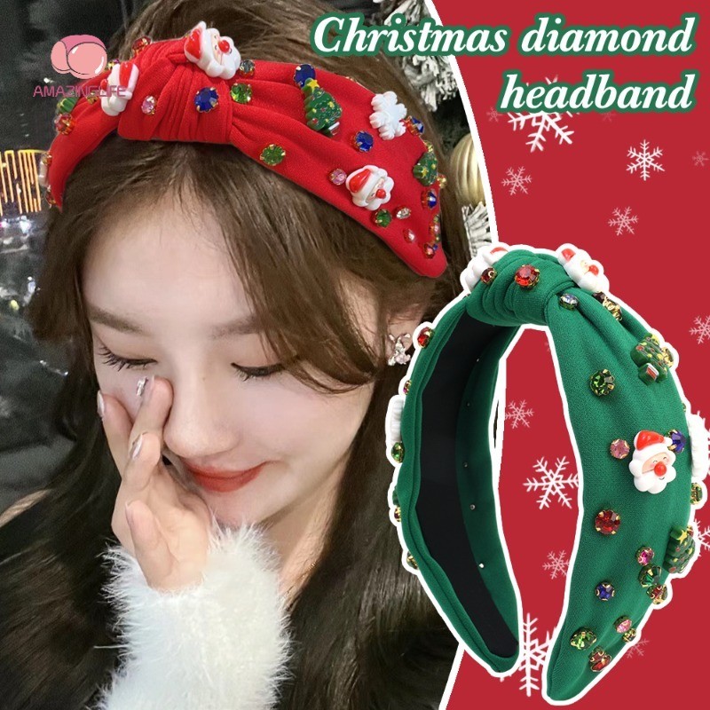 New Popular Christmas Wide Headhoops - อินเทรนด์ Decaliate Girls Xmas Festival Party Headdress