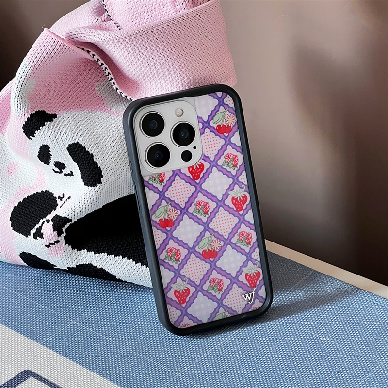 Aurora Lucky สาวดอกไม้ป่าเคสโทรศัพท์สําหรับ iPhone 16 Pro Max 12 13 14 15 Pro Max 15 14 16 Plus คุณภาพสูง WF ปลอกในตัว Flannel ซิลิโคน Anti Falling กันกระแทกปกหลัง - รูปที่ 7