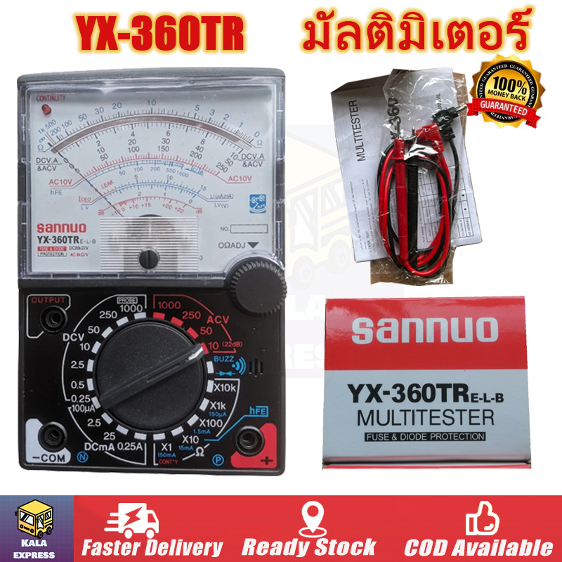 【ของแท้】มัลติมิเตอร์ มิเตอร์วัดไฟ แบบเข็ม Sunuo meter YX-360TR โอม มิเตอร์ โวลมิเตอร์