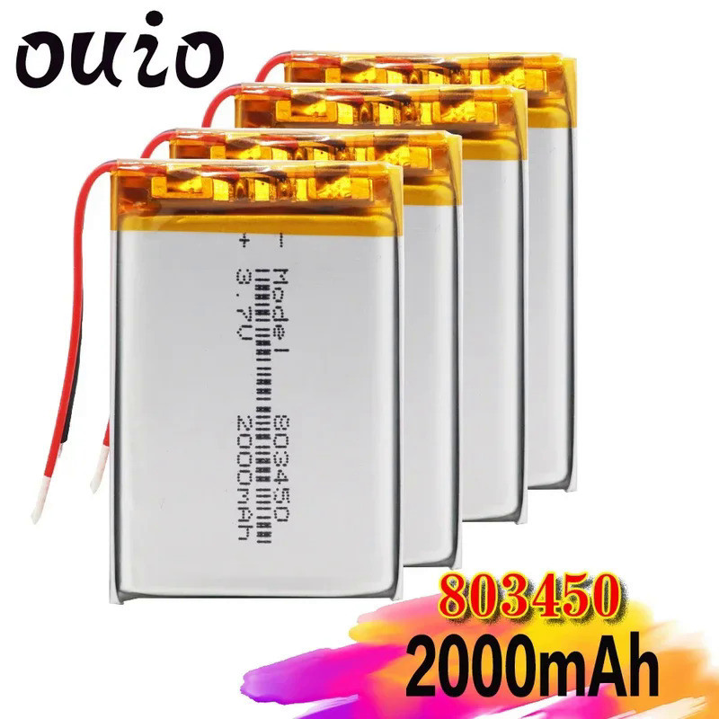 Rechargeable 2000mAh Li-Po Battery 803450 Lithium Polymer Li-Po Li Ion Rechargeable Lipo Cells For M