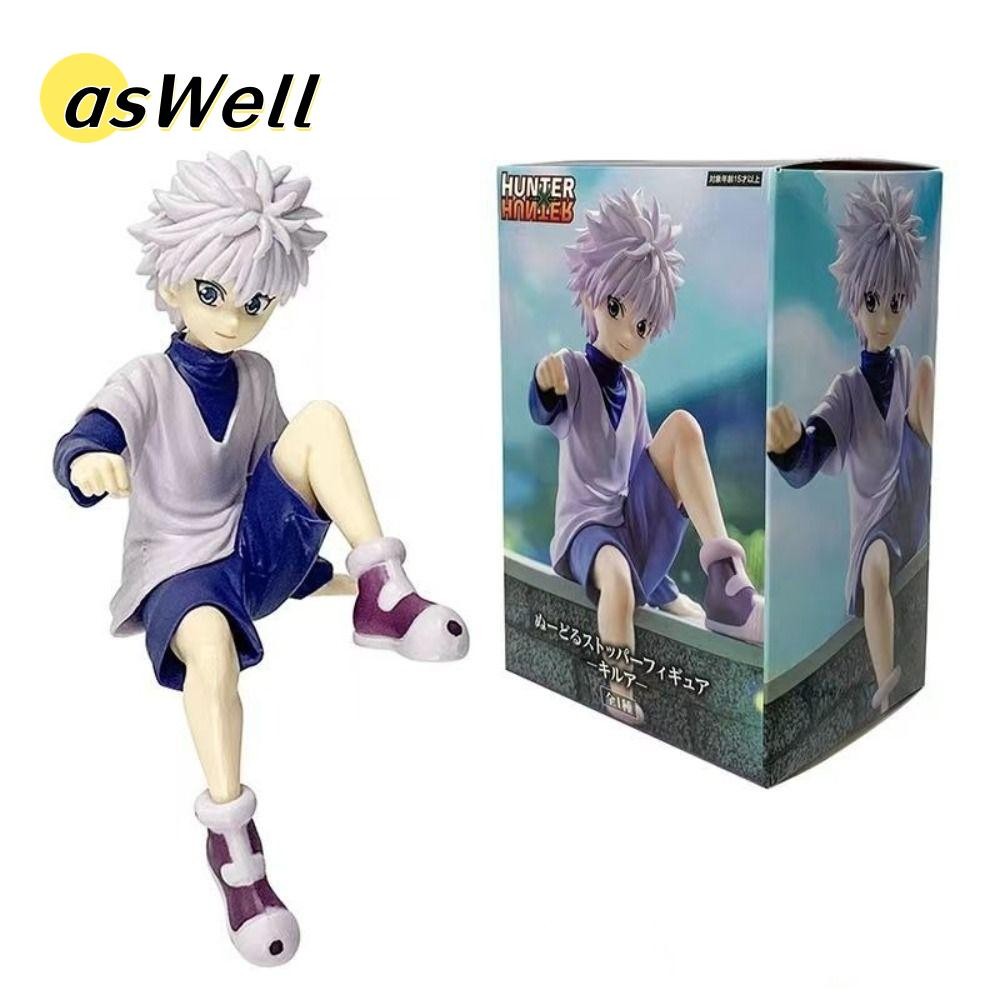 Aswell Action Figure, ของเล่น PVC Gon Freaks อะนิเมะตัวละคร, เดสก์ท็อปตกแต่ง HUNTERHUNTER Killua Zoldyck นั่งของเล่นของขวัญคอลเลกชัน