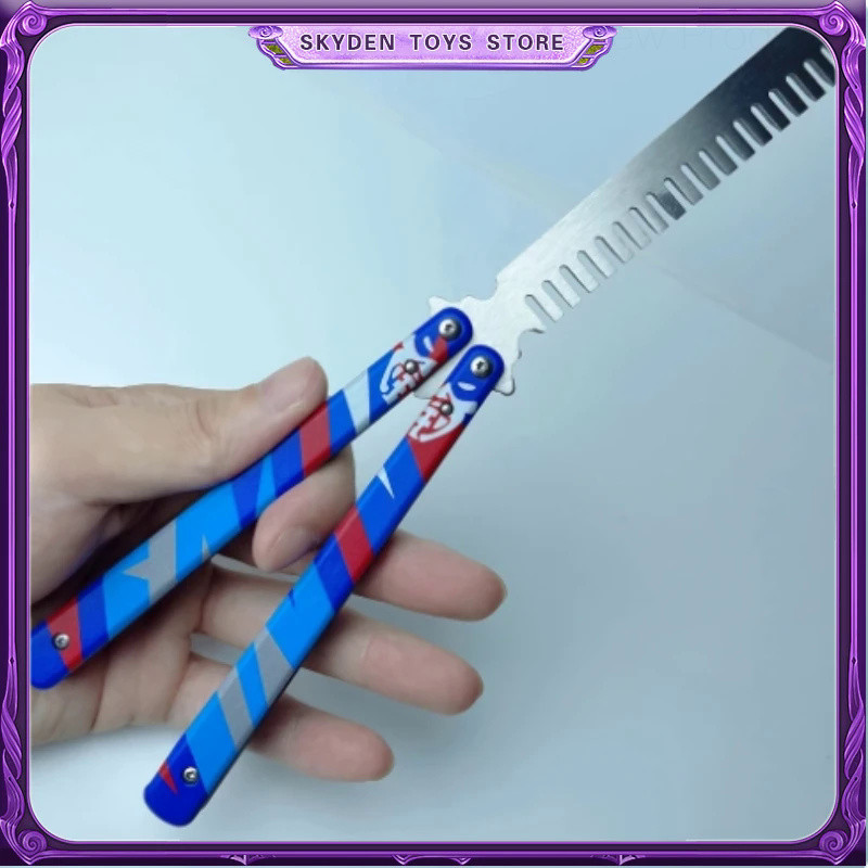 🚀 Valorant Butterfly Sword Weapon Uncut Comb GO Vol 2 Melee Game 23cm Metal Model Samurai Sword Mode