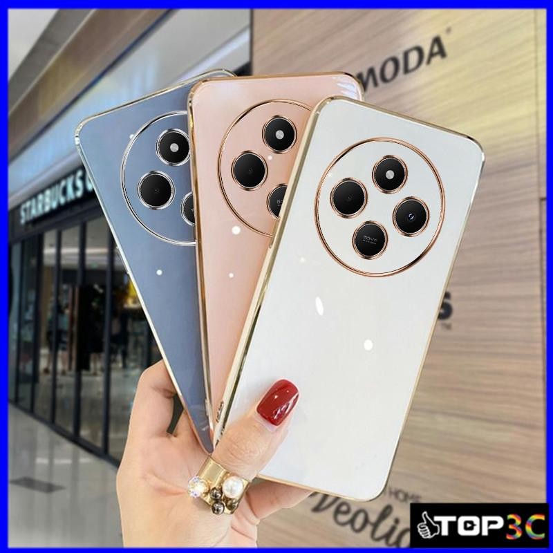 เคส Redmi 14C 4G/13C 5G/12C/12/Redmi 13 เคสโทรศัพท์สีทึบที่เรียบง่ายและมีสไตล์ ZB