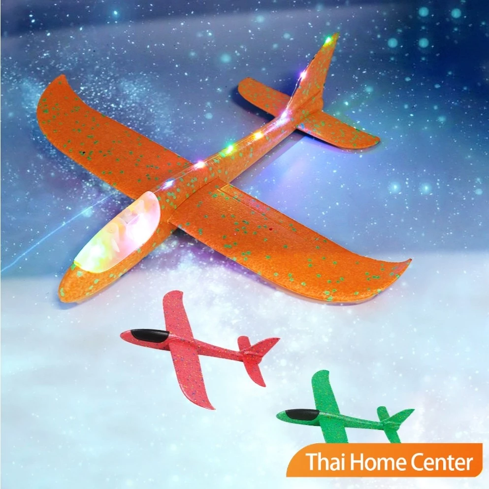 เครื่องบินร่อนของเล่นสำหรับเด็ก โฟมเครื่องบิน มีไฟ plane 48CM thumbnail 3