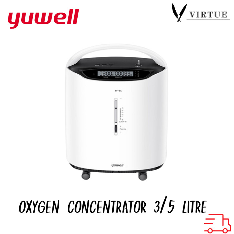 Yuwell Oxygen Concentrator เครื่องผลิตออกซิเจน ขนาด 3 ลิตร /5 ลิตร [รับประกันศูนย์ไทย 1 ปี]
