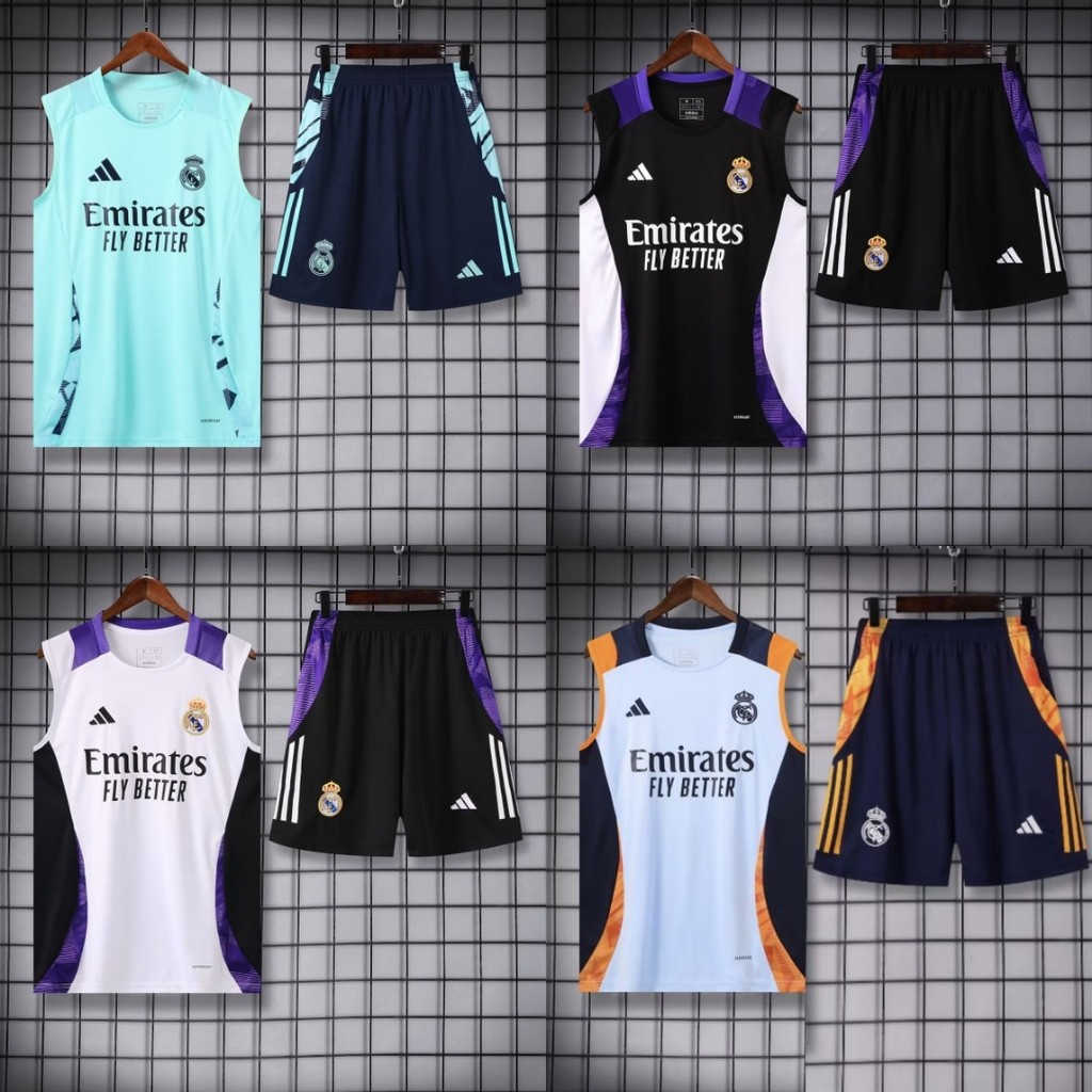 แฟน ๆ เวอร์ชั่น 2024-25 เรอัล มาดริด เสื้อเจอร์ซีย์ ชุดฝึกเสื้อฟุตบอล