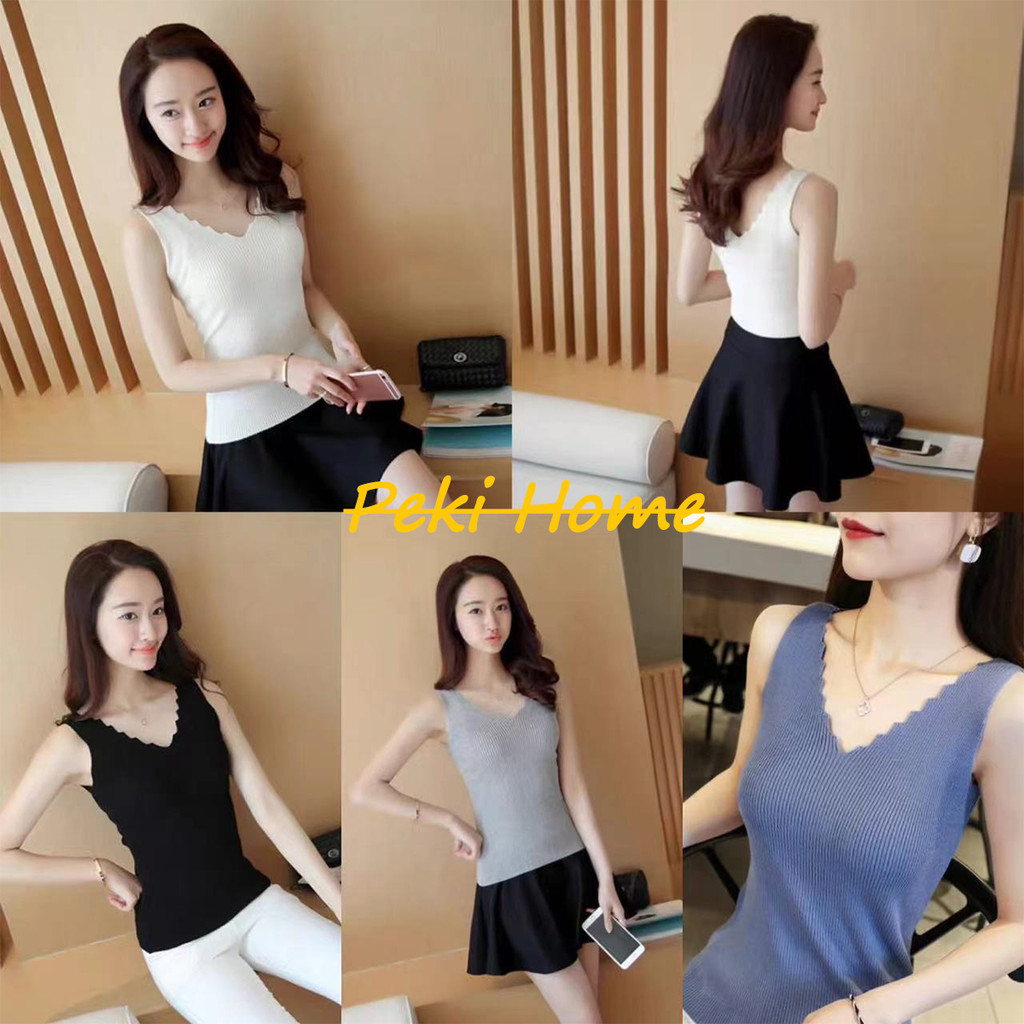 เสื้อท่อนสั้นคอวี สไตล์เรียบง่าย