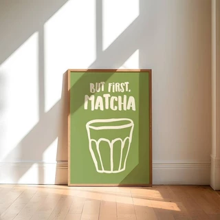 พิมพ์ผ้าใบ Matcha Wall | ศิลปะการตกแต่งผนังโปสเตอร์มัทฉะ