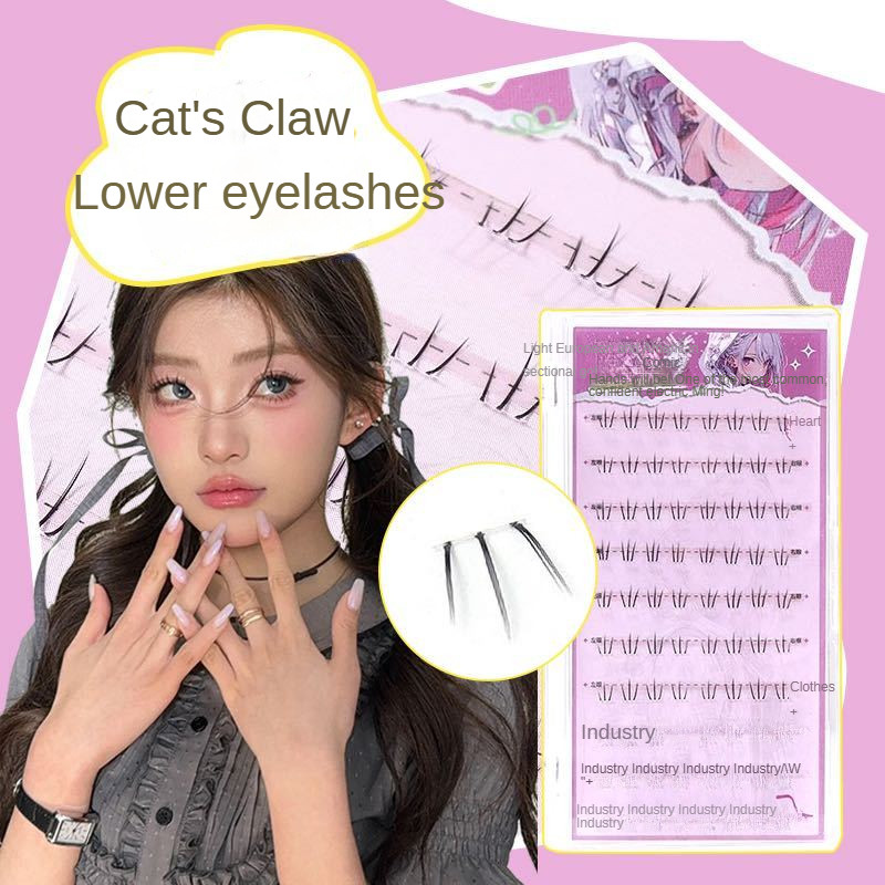 น่ารัก Claw ขนตาล่างคลัสเตอร์เดี่ยวโปร่งใส Terrier ผม Fluency B โค้ง Arc สามเณร Segmented ขี้เกียจเลนส์ประเภทขนตาปลอม