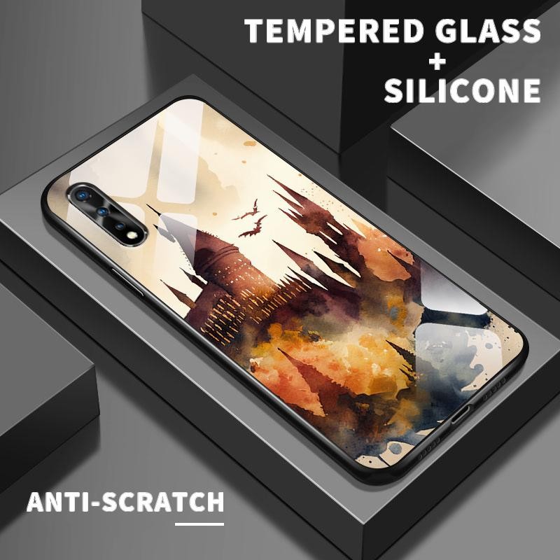 เหมาะสำหรับ IQOO Neo Neo3 5G Neo5 U1x U5x Z1 Z3 Z5X กรณีโทรศัพท์มือถือ Simple Ink Castle Universe